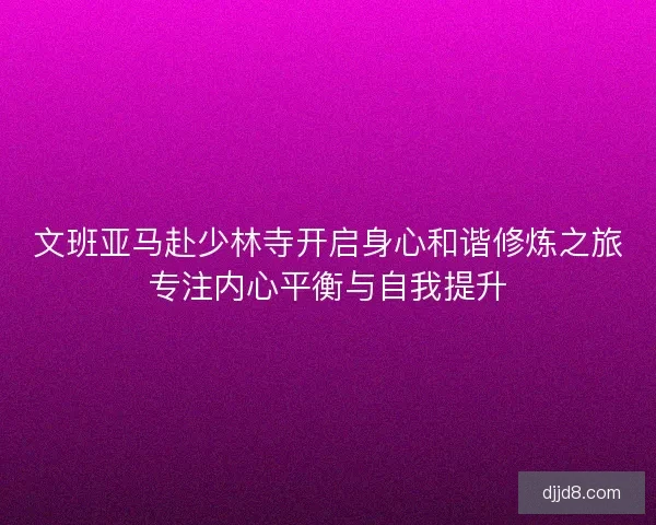 文班亚马赴少林寺开启身心和谐修炼之旅专注内心平衡与自我提升